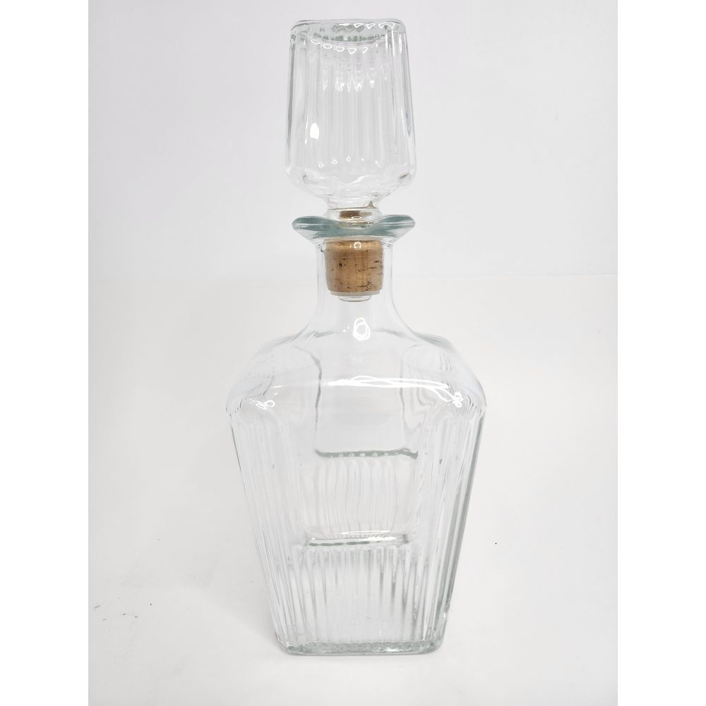 Glass Decanter with Stopper Decor Federal Law‎ Forbids Clear